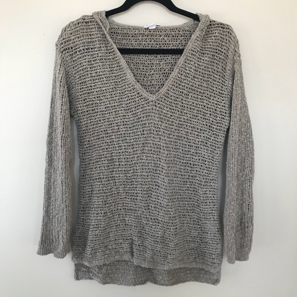 {XS} J. Jill Open Woven Knit Hooded Sweater - Picture 1 of 6